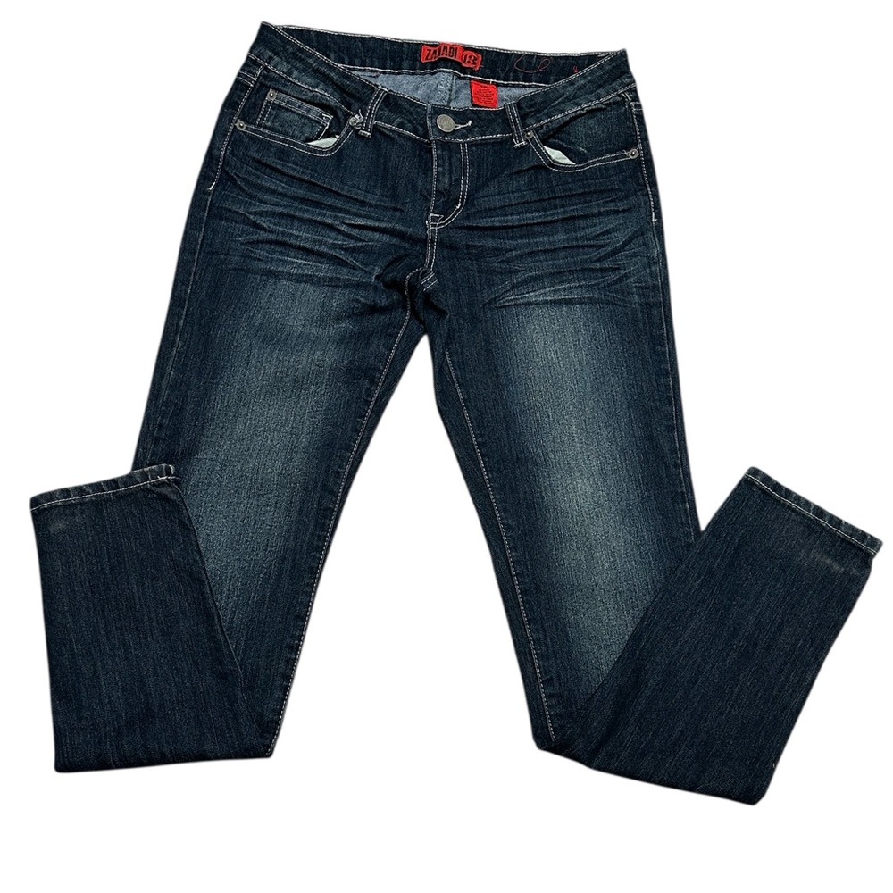 ZANADI 13 Regular 32 x 32 Pants Jeans Dark Navy Blue Denim Straight Stretch - Picture 3 of 11